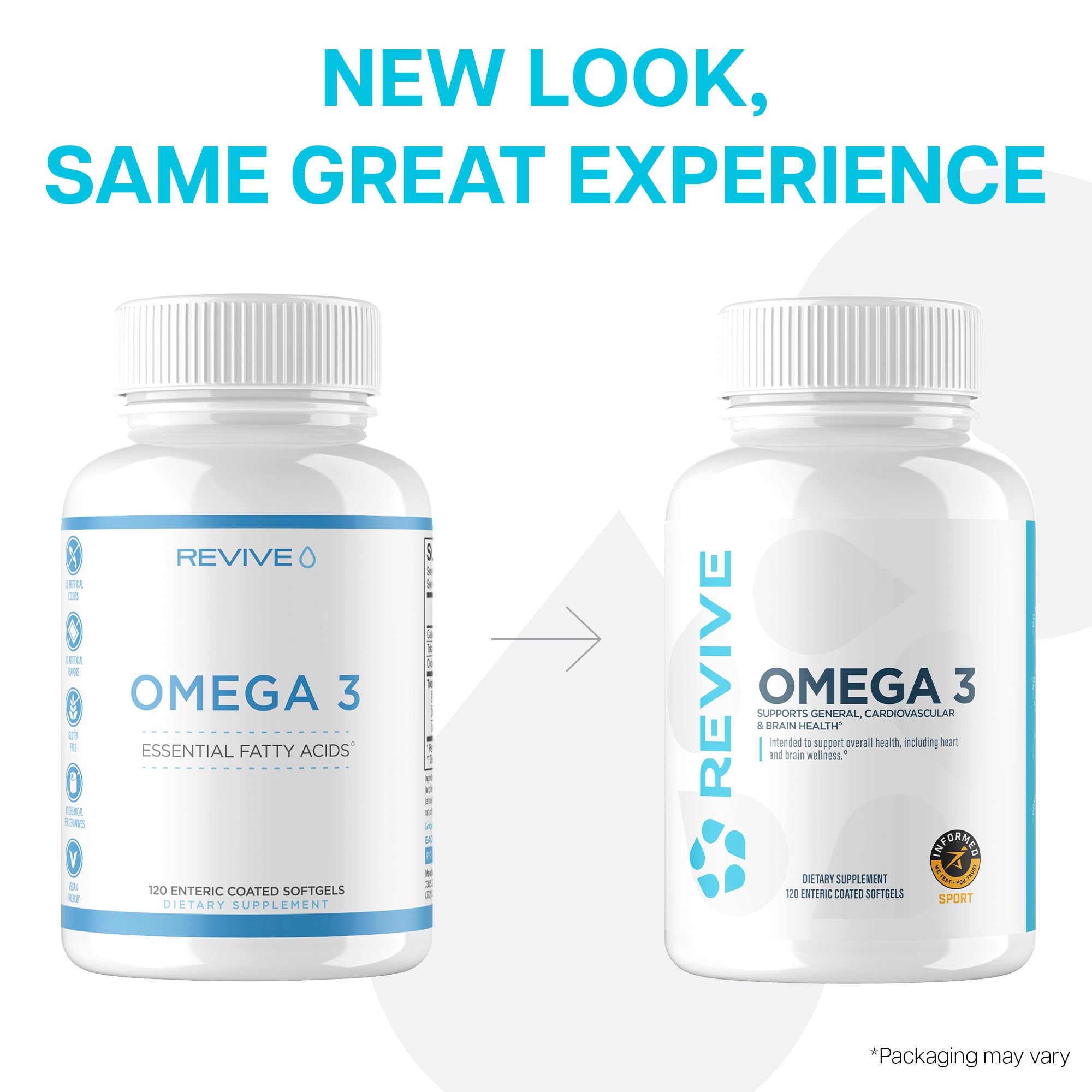 Revive MD Omega 3 Fish Oil Supplements for Men & Women – Softgels with EPA & DHA Fatty Acids for Healthy Skin & Joints, Heart & Brain Support – Vegan-Friendly, Gluten-Free (120 Softgels) ReviveAu supplements