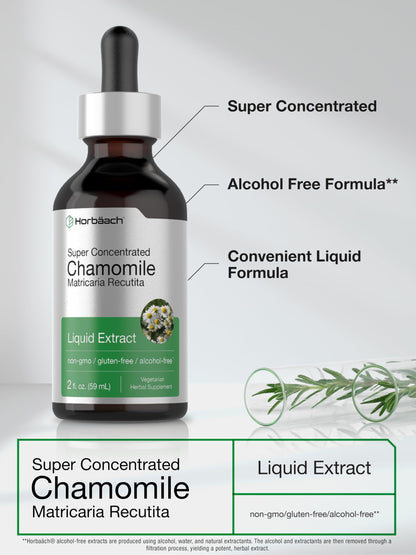 Chamomile Extract Liquid | 2 fl oz | Alcohol Free Supplement | Vegetarian, Non-GMO HorbäachUS supplements