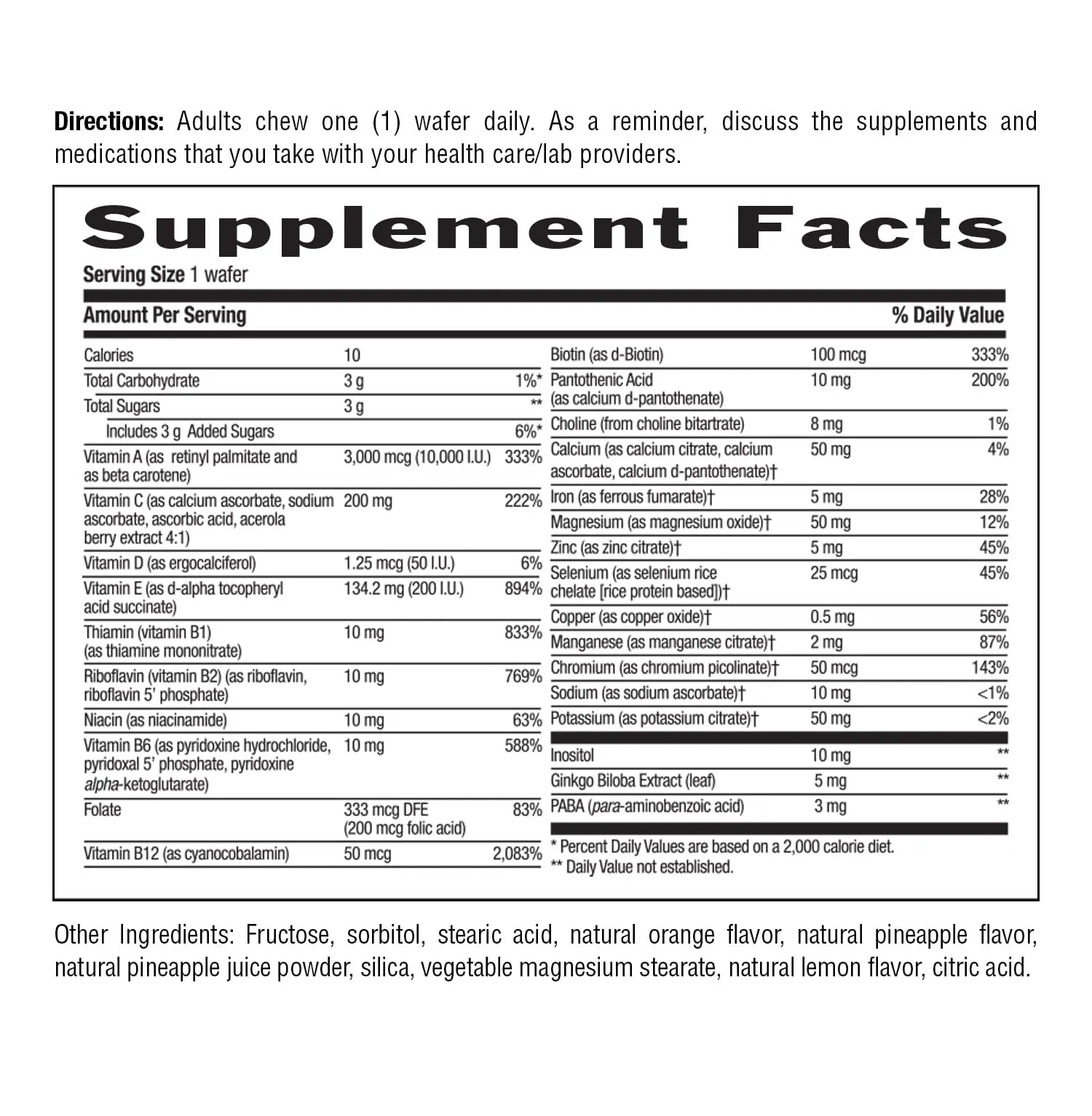 Country Life Adult Chewable Multivitamin with Coenzyme B-Vitamins, Antioxidants, Minerals, Pineapple-Orange Flavor Country LifeAu supplements