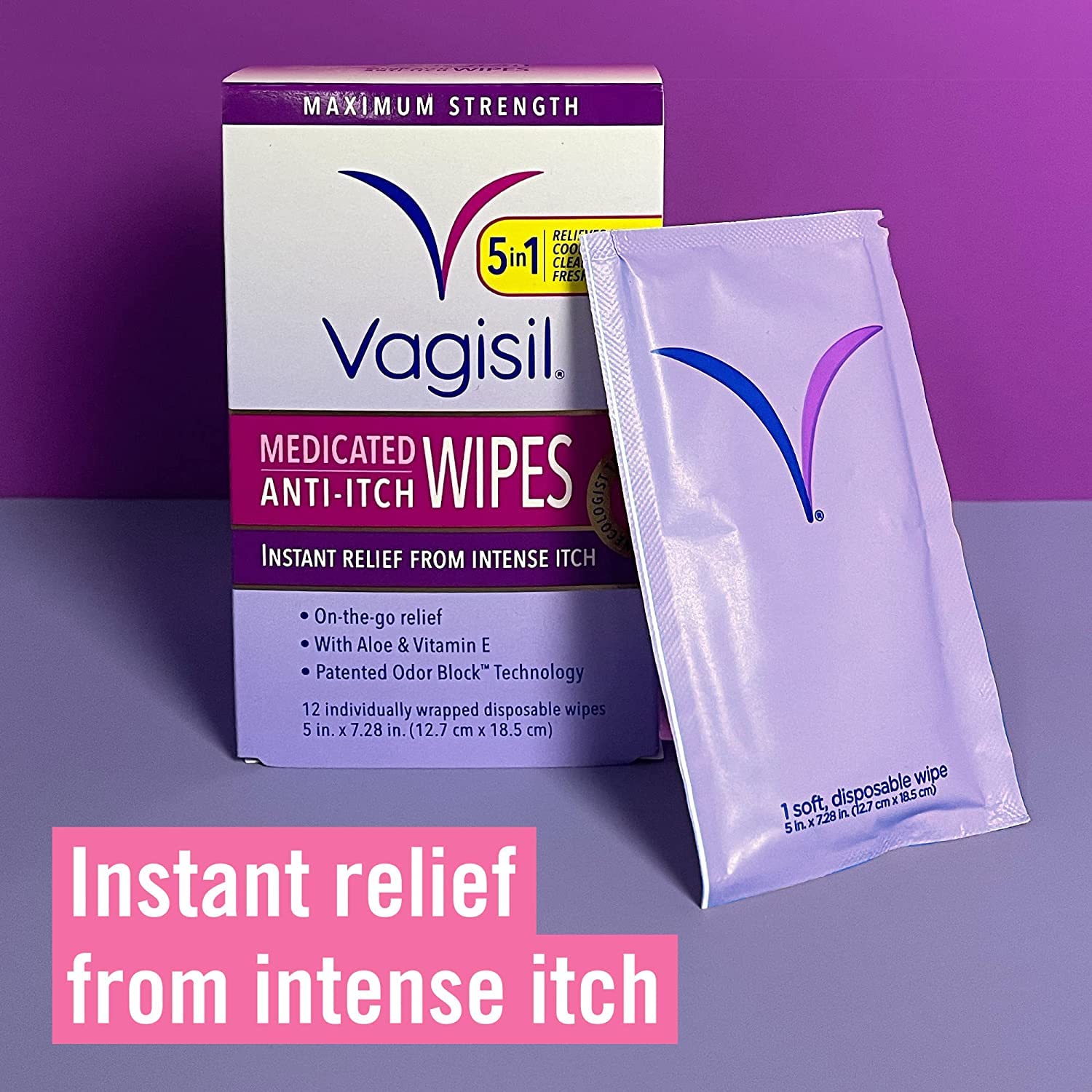 Vagisil Anti-Itch Feminine Hygiene Care Multipack for Women, 12 Medicated Intimate Wipes VagisilAu supplements