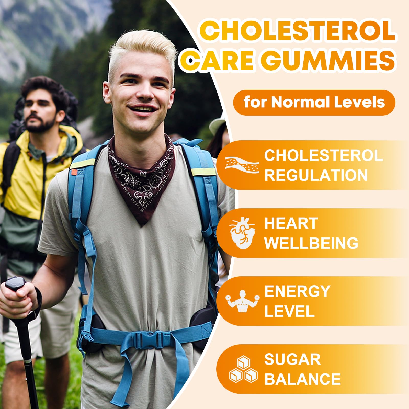 Cholesterol Supplements with 1200mg Plant Sterols & Stanols, Guggul, Bergamot, Red Yeast Rice, Cholesterol Complex Gummies Support Healthy Cholesterol Levels, Pineapple Flavor, 60 Counts YANLUOBOAu supplements