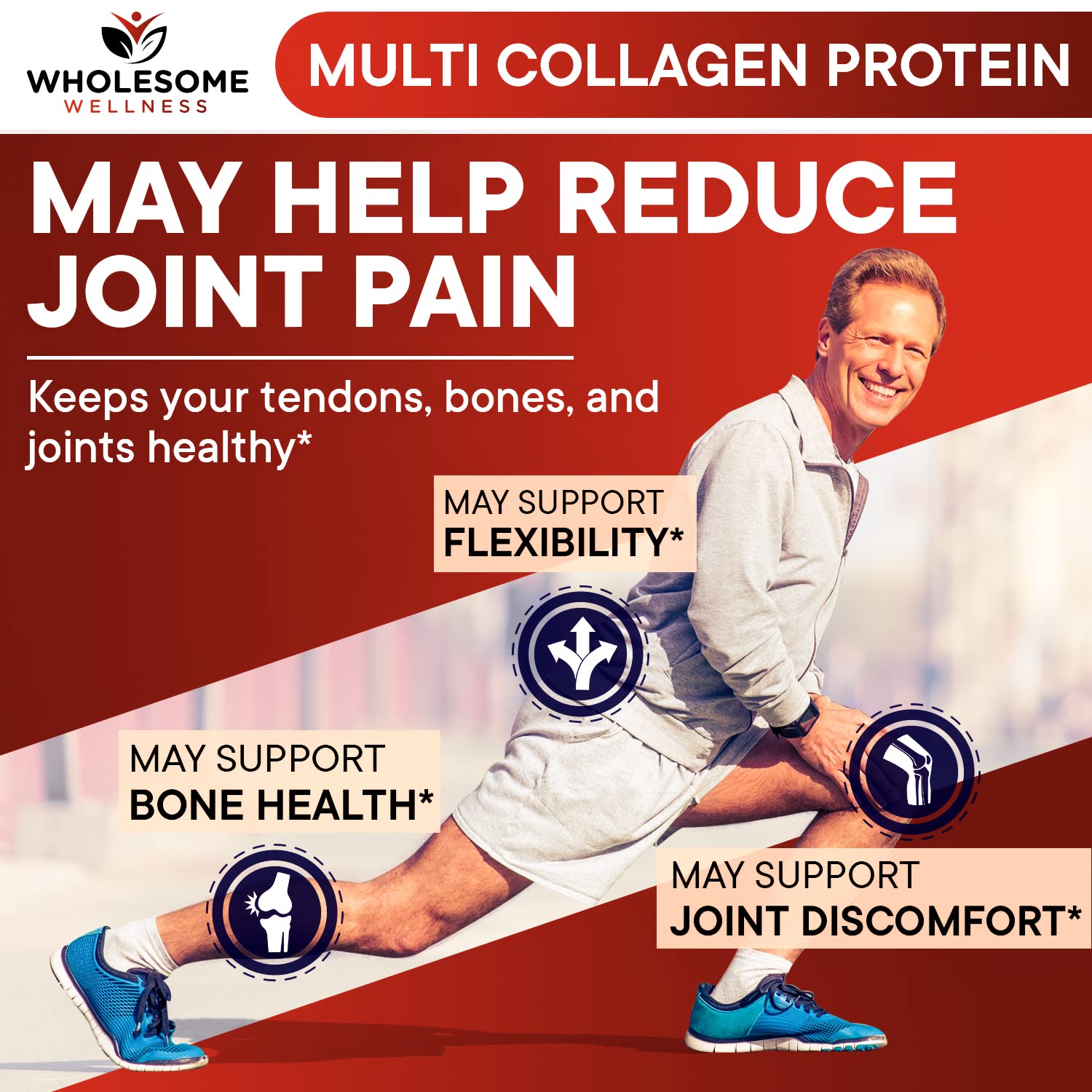 Multi Collagen Protein Powder Hydrolyzed (Type I II III V X) Grass-Fed All-in-One Super Wholesome WellnessAu supplements