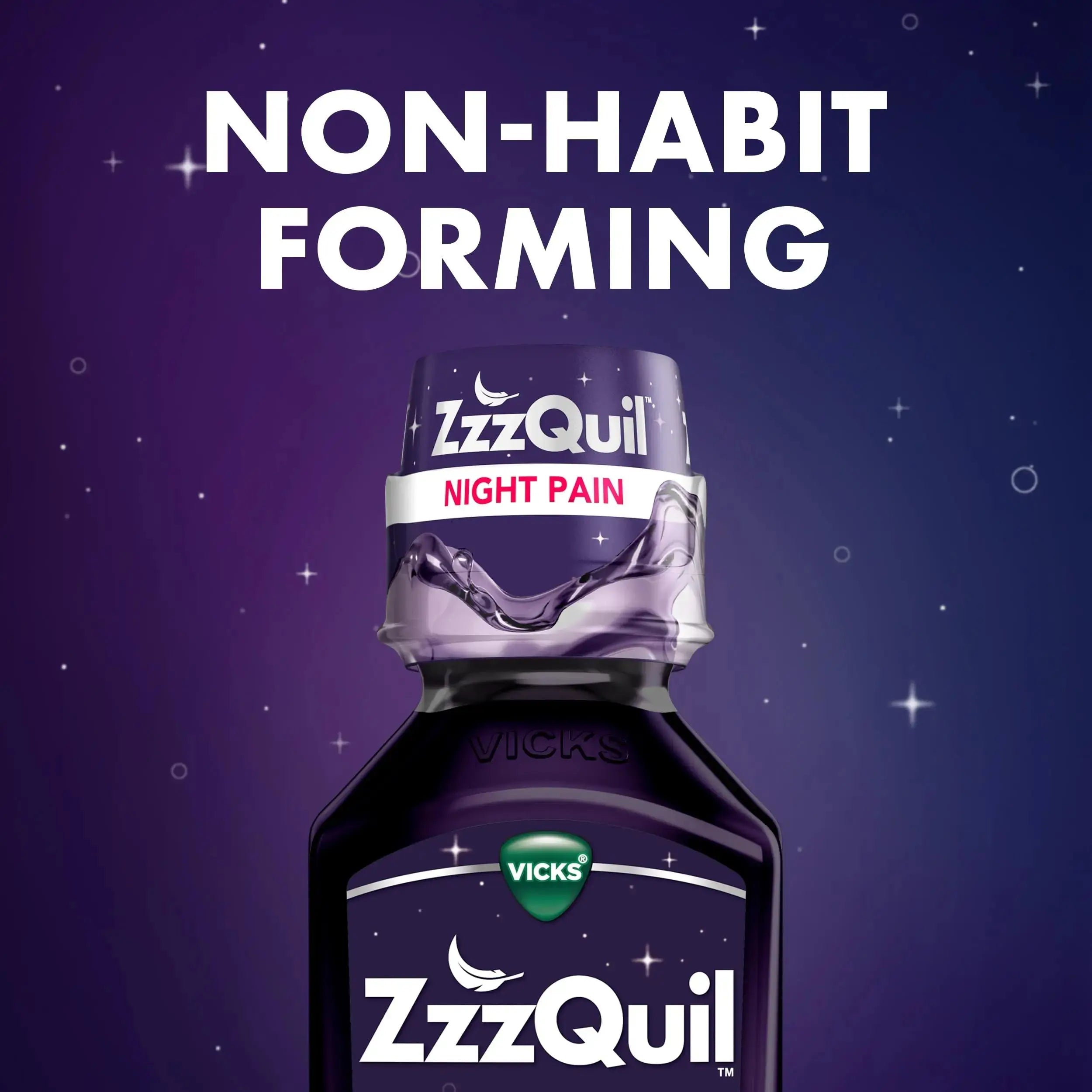 ZzzQuil Liquid, Max Strength Pain Reliever, Nighttime Sleep Aid Liquid, Acetaminophen 1000mg, Diphenhydramine 50mg HCI, Non-Habit Forming, Midnight Berry Flavored, 2 Pack, 24 FL OZ ZzzQuilAu supplements