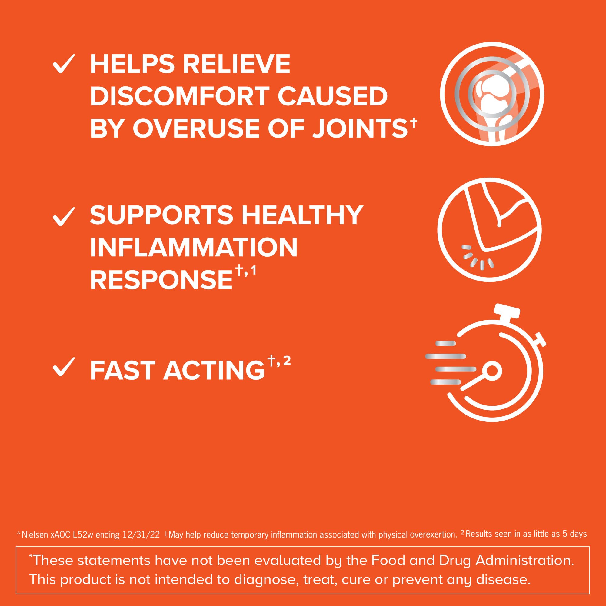 Qunol 5-in-1 Joint Support Supplement, Fast Acting, One Pill Dose, Support Healthy Inflammation Response & Discomfort Caused by Overuse of Joints, Alternative to Glucosamine Chondroitin MSM, 45 Count QunolAu supplements