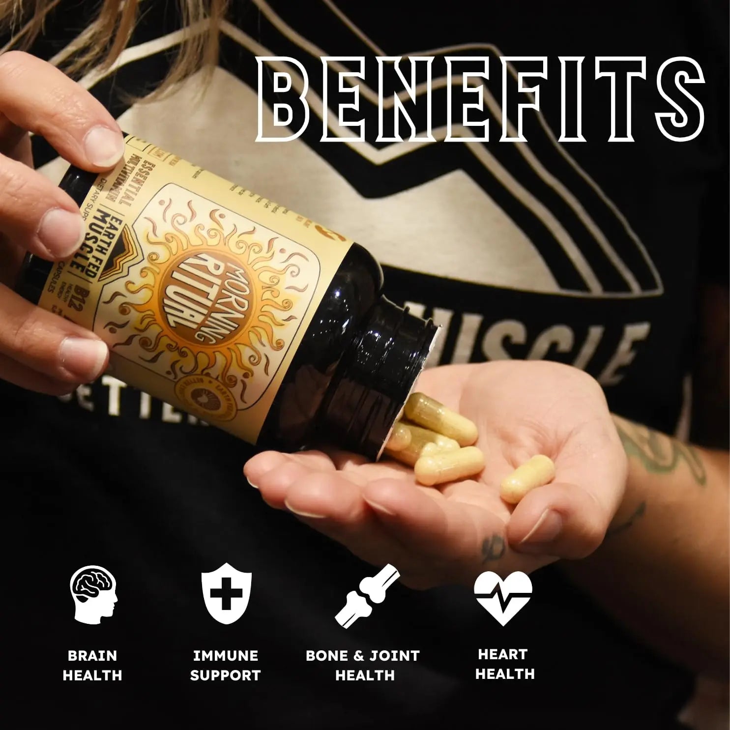 Earth Fed Muscle Morning Ritual Multivitamin for Women Supports General Health & Wellness - Multivitamin with Iron for Immune & Heart Support Earth Fed MuscleAu supplements