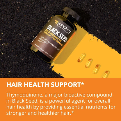Black Seed Oil Nigella Sativa Cold-Pressed Capsules | 1500mg Black Cumin Seed Oil HAVASU NUTRITIONUS supplements