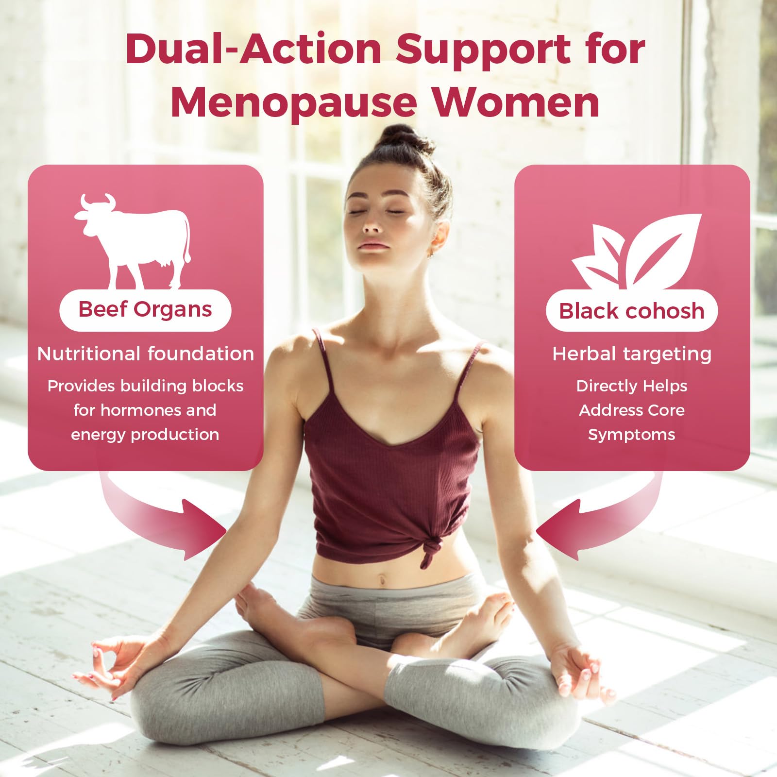 GREENPEOPLE Menopause Supplements for Women Gummies - 16-in-1 Dual Action Menopause Relief W/Black Cohosh, Vitex, Beef Organs for Hormone Balance, Hot Flashes, Night Sweats & Mood, Sugar-Free 60 CT GREENPEOPLEAu supplements