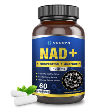 SUGOYO NAD+ Supplement 1000mg Liposomal Nicotinamide Riboside Enhanced with Resveratrol & Quercetin, Anti-Aging & Energy Boost, NMN Alternative, NAD Supplement for Women & Men (60 Count (Pack of 1)) SUGOYOAu supplements