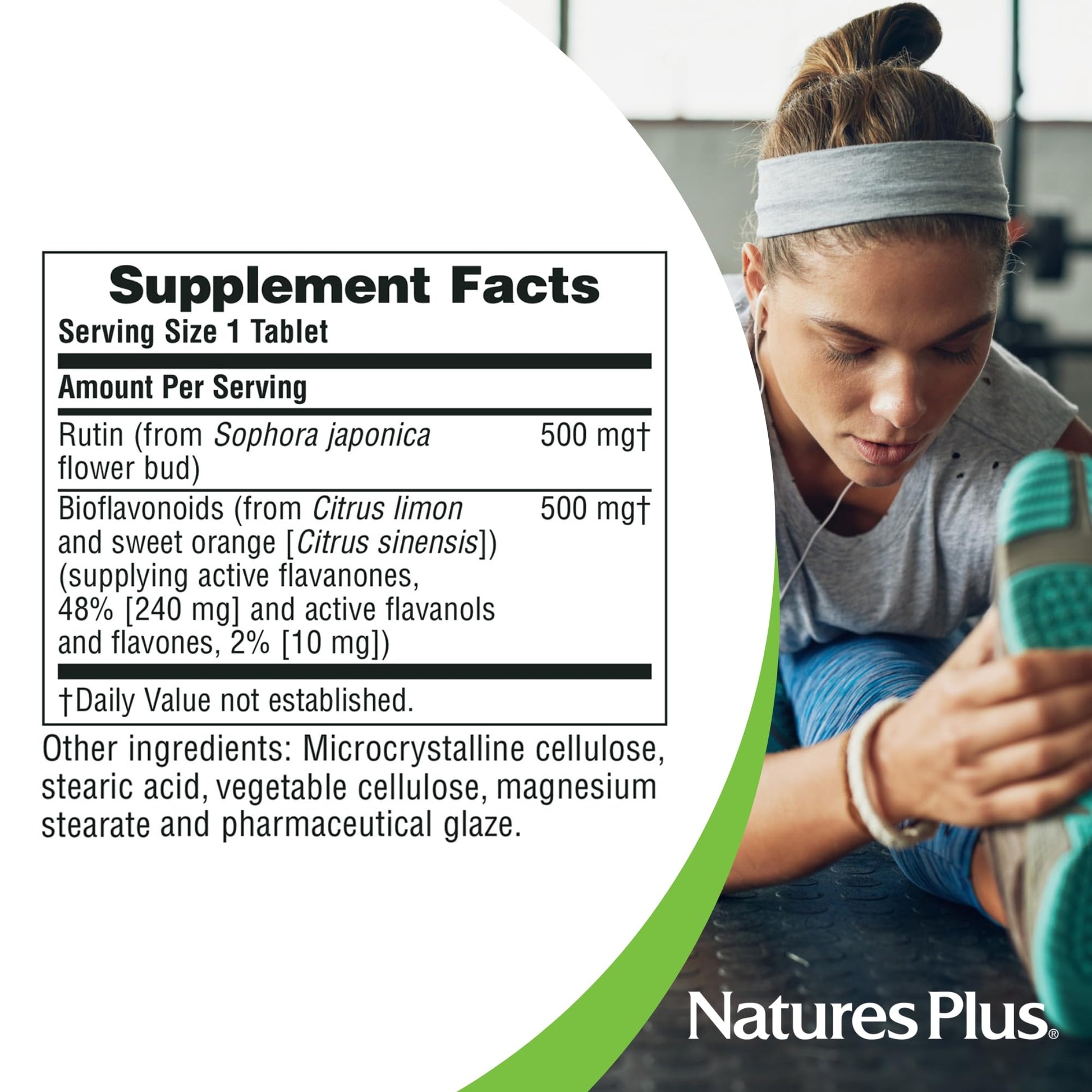 NaturesPlus Biorutin 1000 mg - 90 Tablets - Bioflavonoid & Rutin Complex - Supports Vascular Function & Circulation - Vegetarian, Gluten Free - 90 Servings NaturesPlusAu supplements