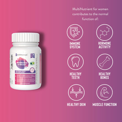 Premium Daily Multivitamin Tablets for Women - 23 Essential Vitamins, Minerals & Bioflavonoids HealthmarqueUS supplements
