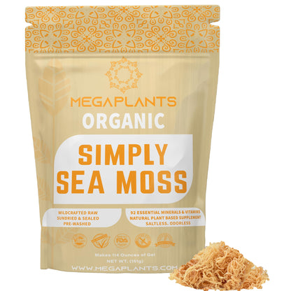 MEGAPLANTS Organic Sea Moss | Makes 228 Servings of Seamoss Gel | Pre-Washed MEGAPLANTSUS supplements