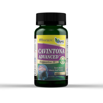 America Medic & Science Cavintona Advanced Supplement – Vinpocetine 20mg for Memory, Recall & Brain Health – Supports Cognitive Function, Focus, Mental Clarity & Blood Flow – 60 Capsules America Medic & ScienceAu supplements