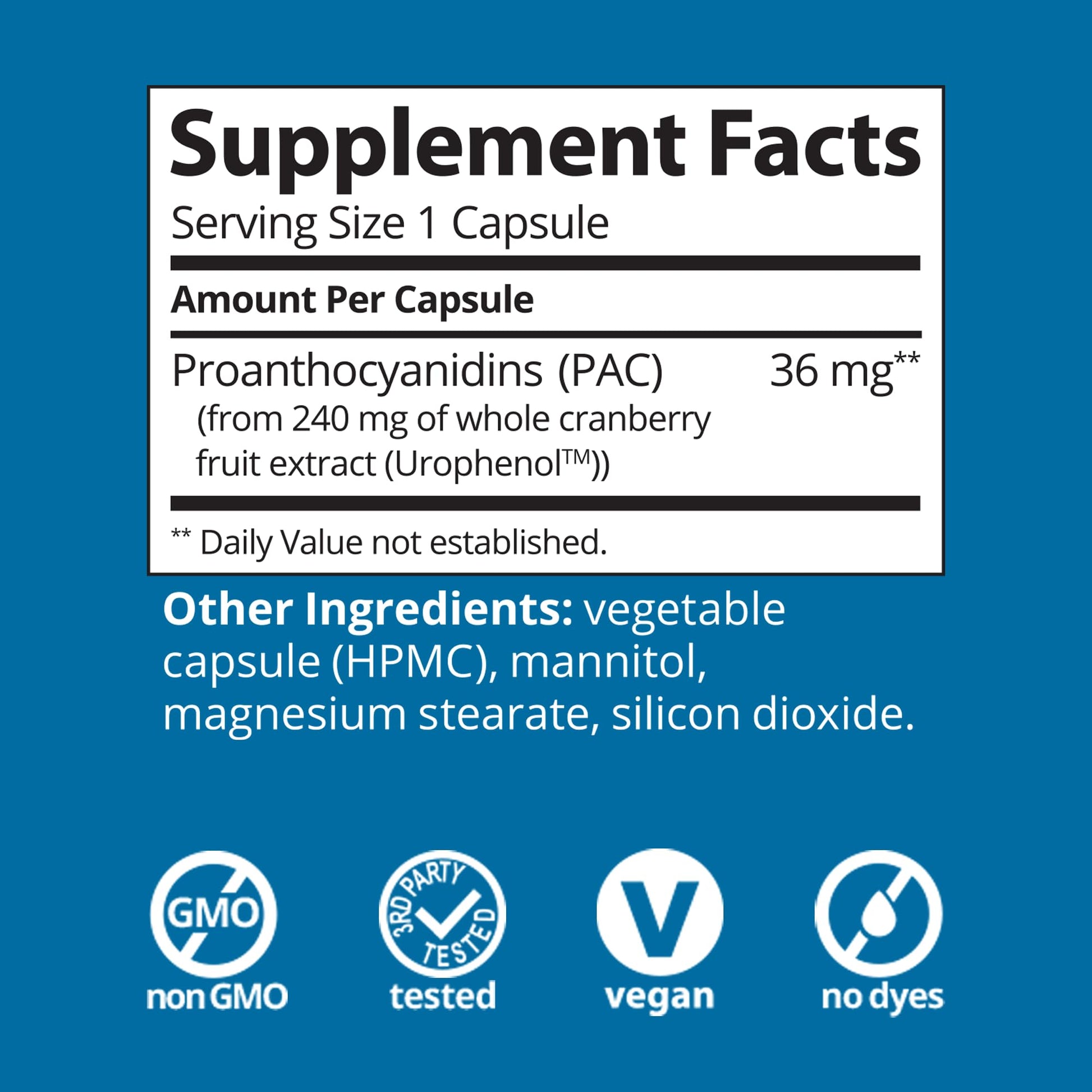 Solv Wellness Urinary Health 36 mg Cranberry PAC – Whole Cranberry Fruit Extract, Daily Urinary Tract Health Support, 30 Capsules Solv WellnessAu supplements