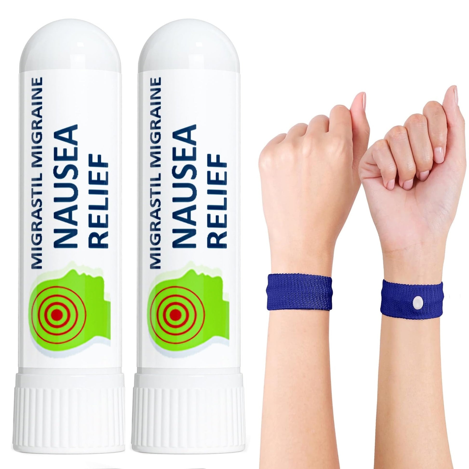 Basic Vigor Migrastil Inhaler (Pack of 2) - Pocket Size Aromatherapy Inhaler for Queasiness Basic VigorAu supplements