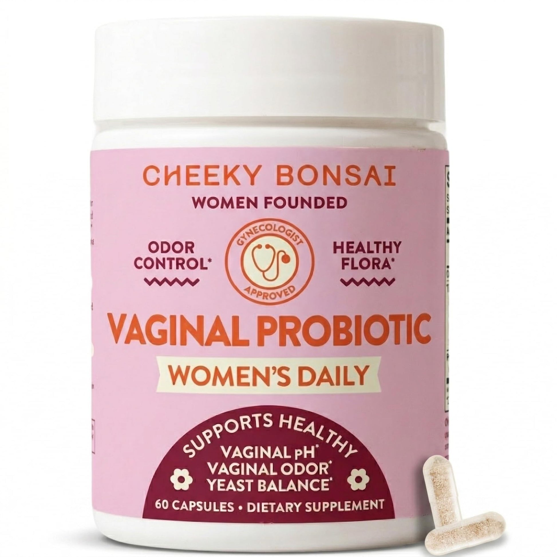 Cheeky Bonsai Vaginal Probiotic for Women pH Balance with Maximum Support 20 Billion CFU Probiotics - 8 Unique Strains for Her - Lactobacillus Blend - 60 Capsules Cheeky BonsaiAu supplements