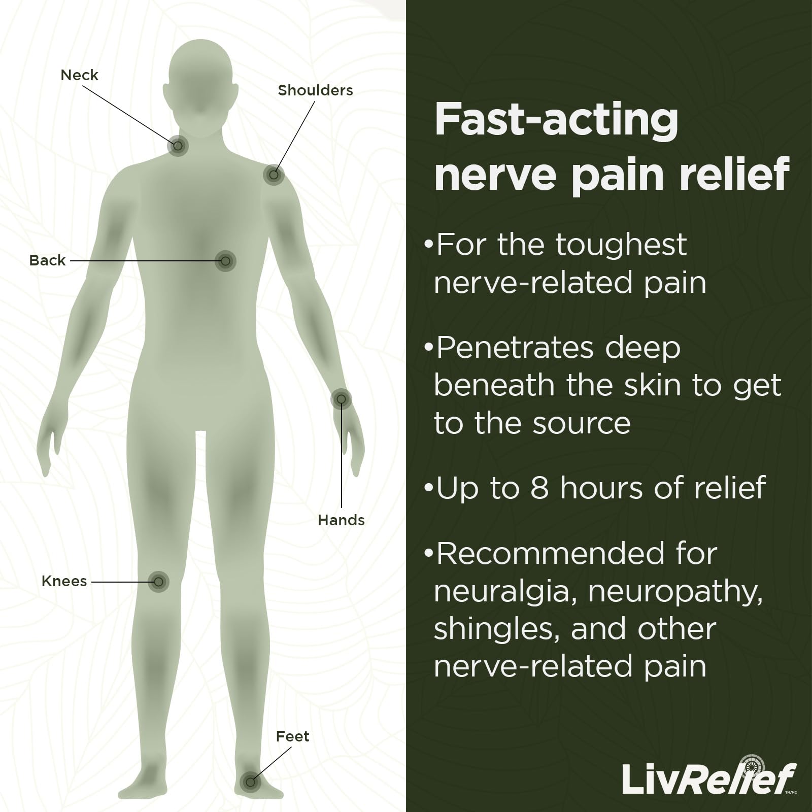LivRelief Nerve Pain Relief Extra Strength - 50g LivReliefAu supplements