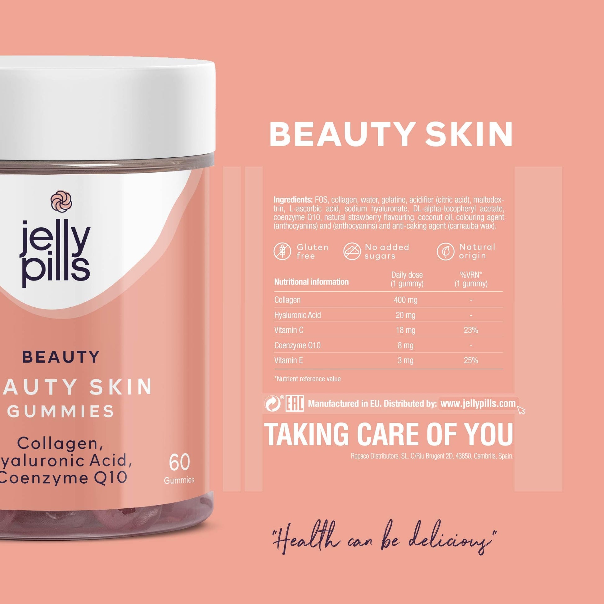 Jelly Pills® Hydrolyzed Collagen Gummies with Hyaluronic Acid and Coenzyme Q10 Jelly PillsAu supplements