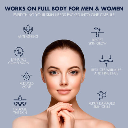 YES2 REVIVE Marine Collagen Capsules - Enhanced with Hyaluronic Acid Vitamin C & E Skin Rejuvenate YES2 REVIVEUS supplements