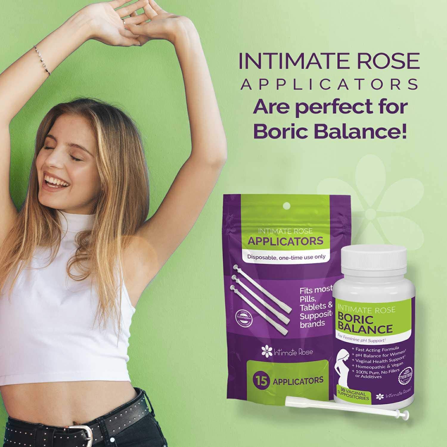 Intimate Rose 45 Count Vaginal Suppository Applicator - Fits Most Boric Acid Suppositories & Vaginal Suppository - Individually Wrapped Suppositories Applicators from Intimate RoseUS supplements