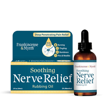 Nerve Pain Relief, Neuropathy Relief for Hands & Feet, Frankincense & Myrrh Rubbing Oil with Menthol and Frankincense Essential Oils, 2 Fl. Oz. Maximum Strength for Foot Pain FRANKINCENSE & MYRRHAu supplements