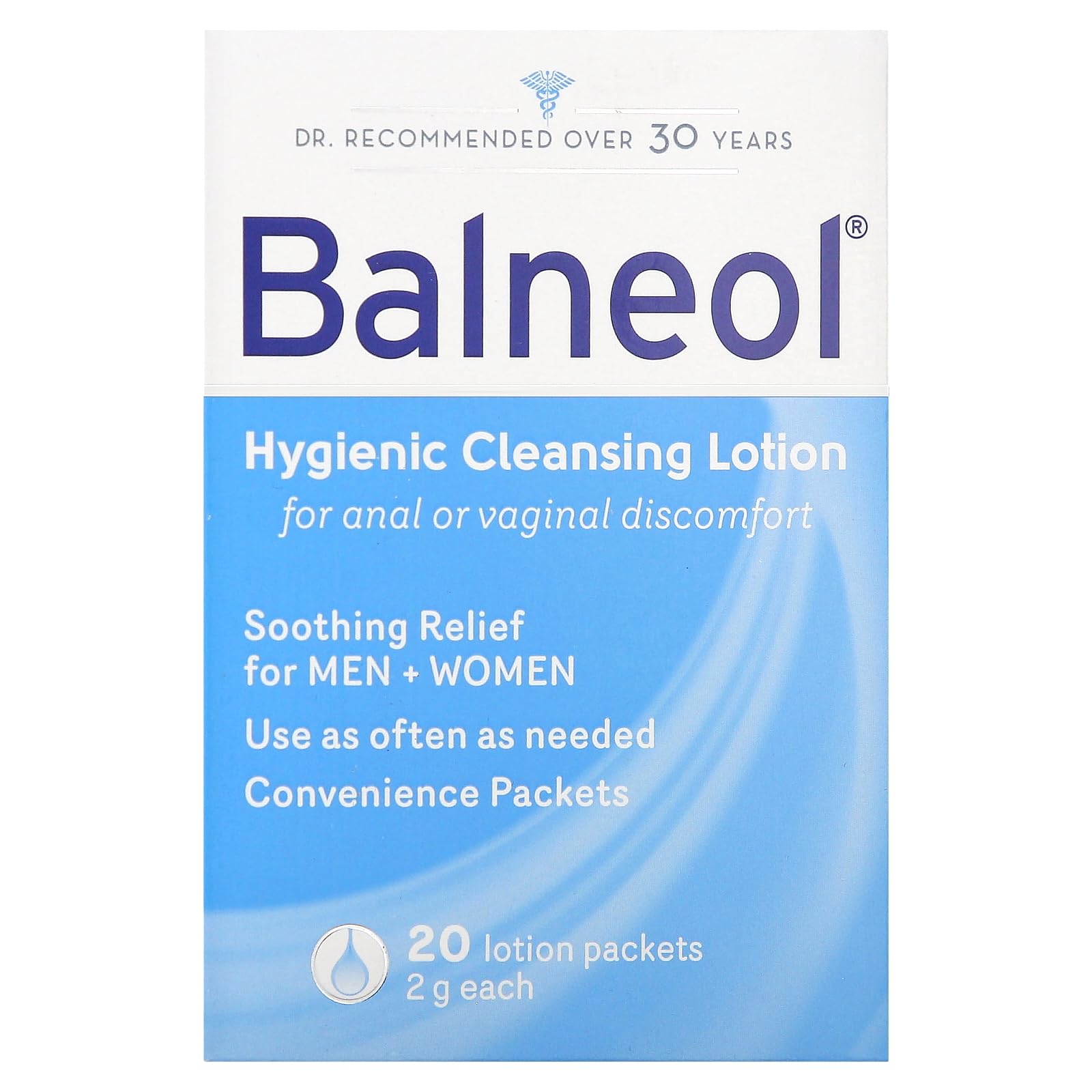 Balneol Hygienic Cleansing Lotion Packets, 20 Count BalneolAu supplements