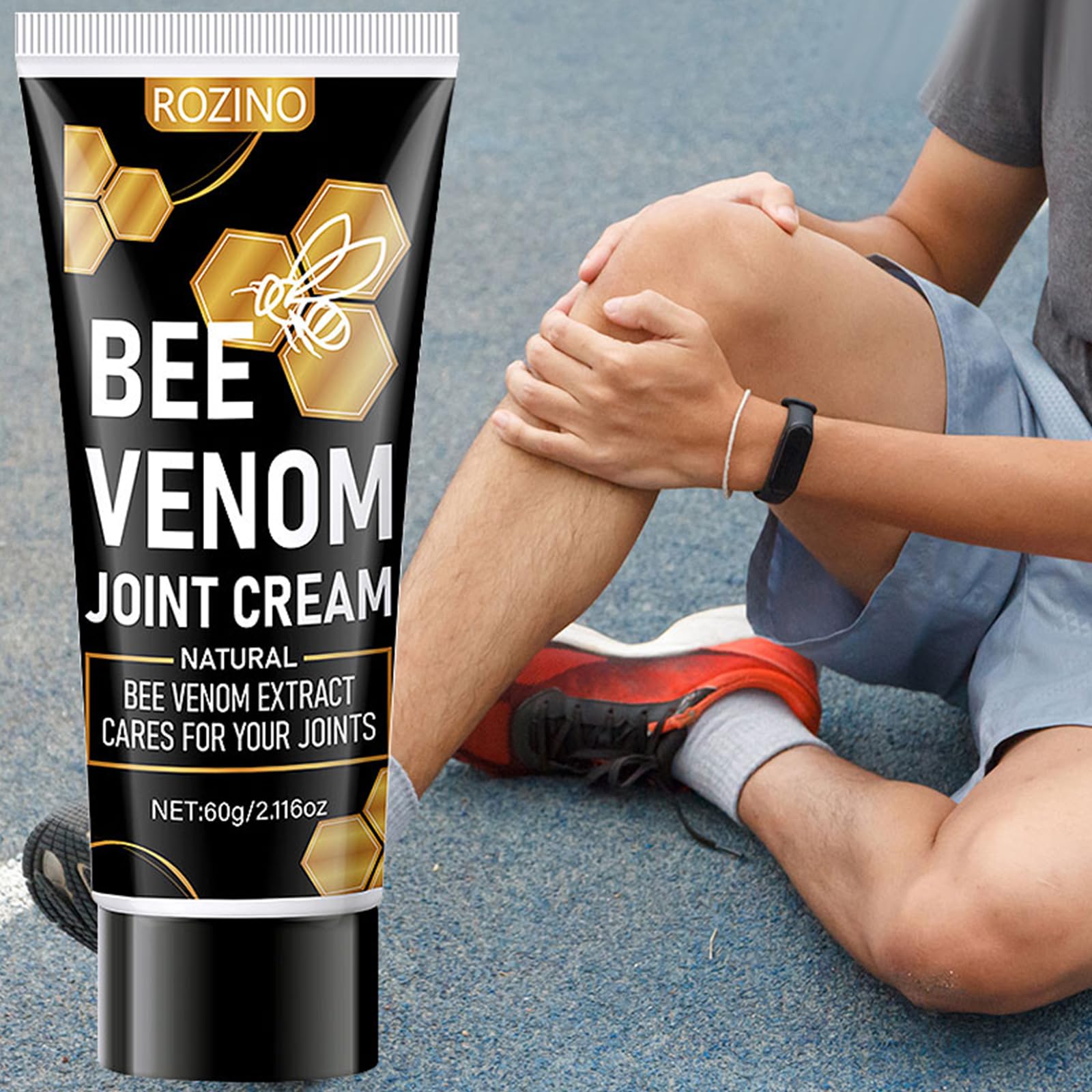 Bee Venom Joint Cream for Knees & Joints - Lightweight Moisturizing Cream for Dry Skin, Fast Absorbing & Non-Greasy Formula - Supports Comfortable Movement (2.116OZ) GenericAu supplements