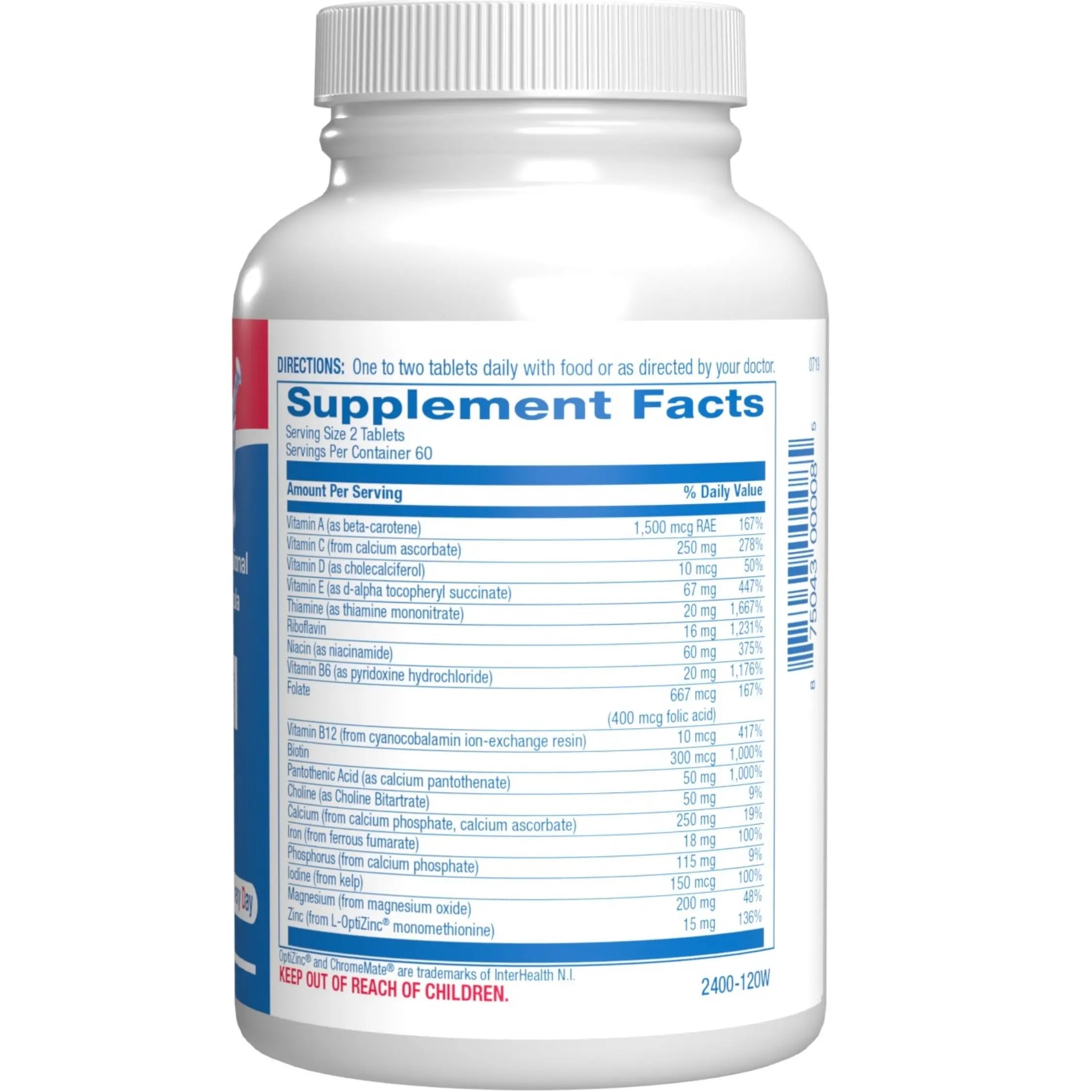 30-in-1 Adult Multivitamin with Iron - Antioxidant Rich Over 50 Multivitamin for Women and Men with Vitamins A C D E B Complex Zinc Magnesium Anabolic LaboratoriesAu supplements