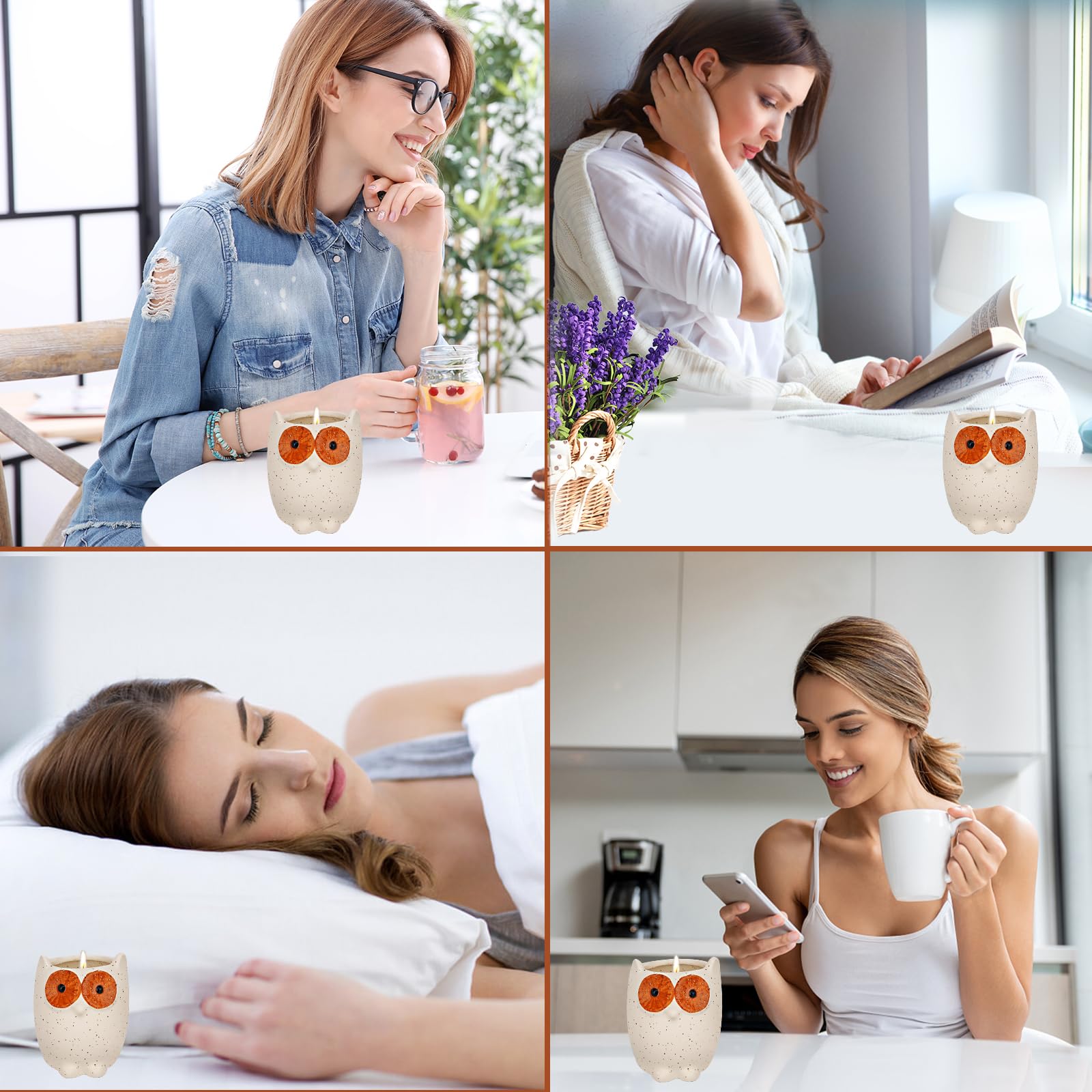 ETAKISH Lavender Scented Candle Gifts for Women, Cute Owl Highly Scented Aromatherapy Candle ETAKISHAu supplements