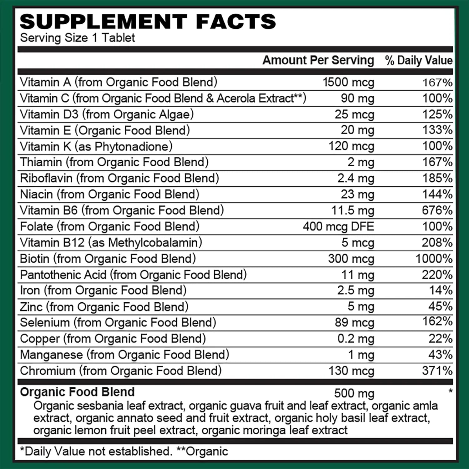 PlantFusion Organic Multivitamin for Women - One Daily Whole Food Blend Women's Multivitamin - Vegan PlantFusionAu supplements