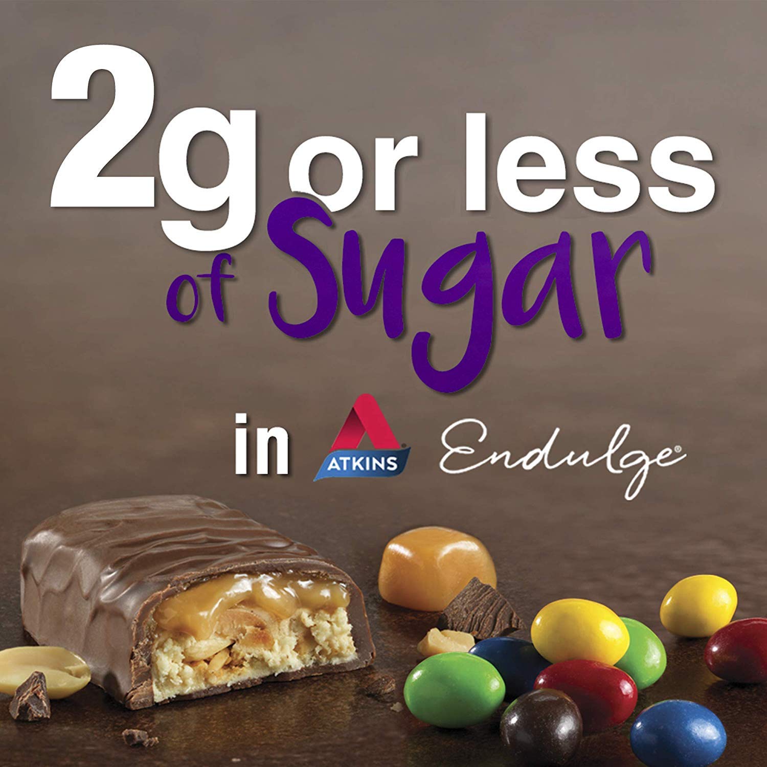Atkins Peanut Caramel Cluster Bar, Dessert Favorite, High in Fiber, 3g Net Carb, 1g Sugar AtkinsUS supplements