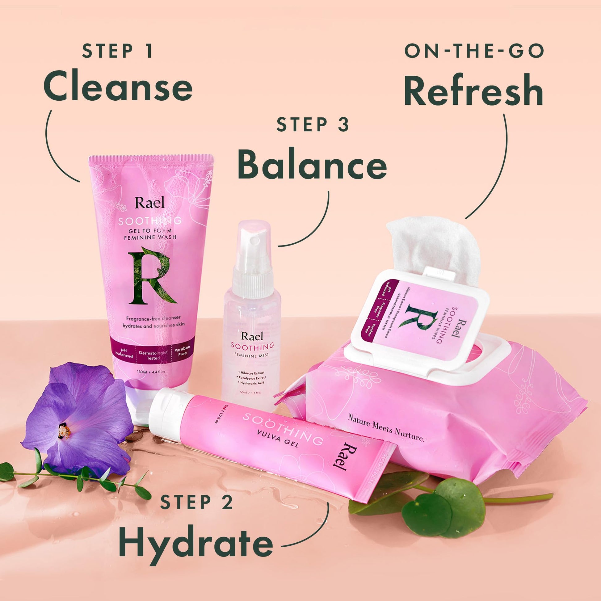 Rael Feminine Wash, Soothing Gel to Foam Wash - pH Balance Feminine Wash for Women, Intimate Wash RaelAu supplements