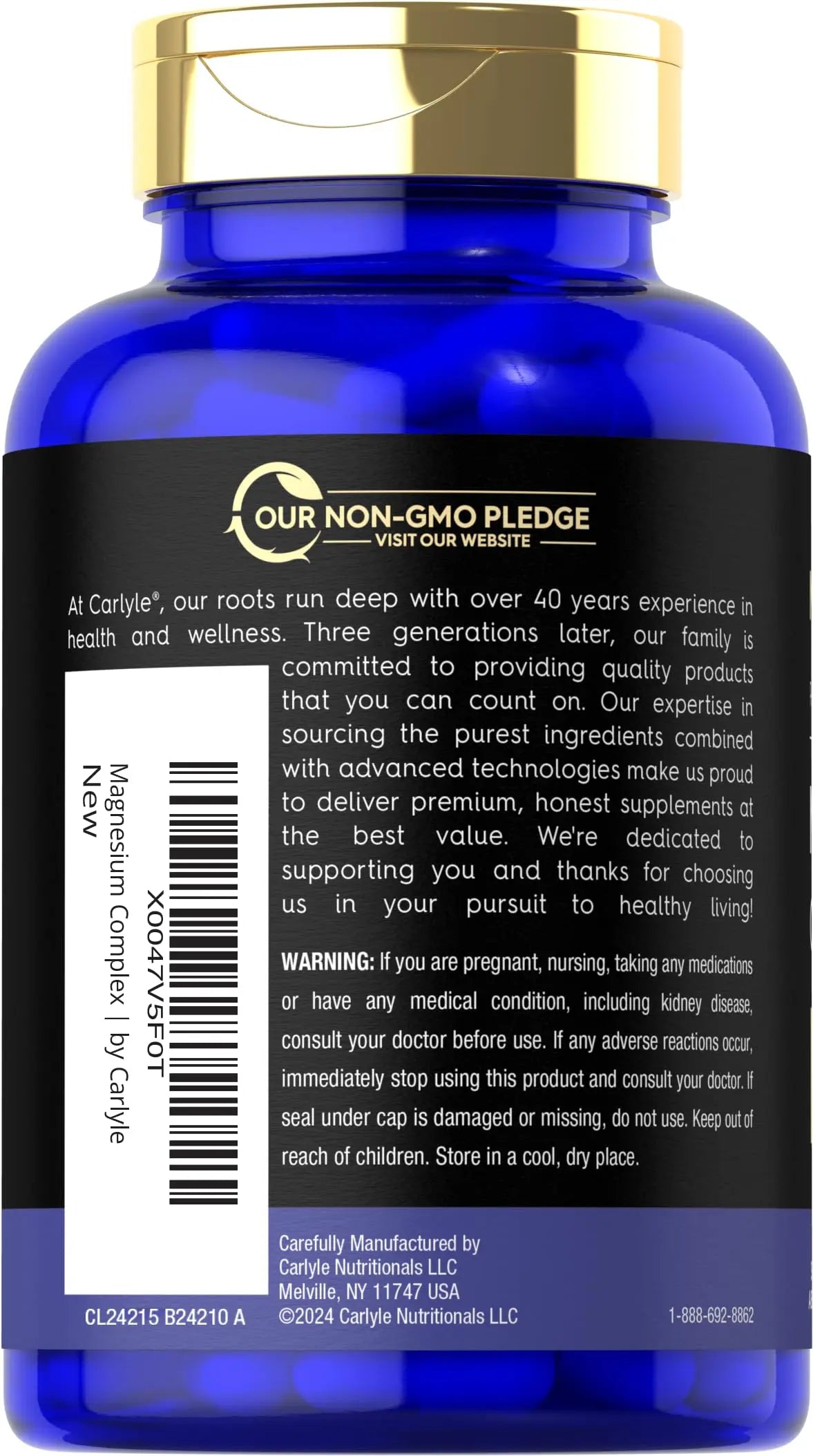 Magfusion-10 Magnesium Complex Supplement 745mg | 120 Capsules | 10 in 1 Blend | Vegetarian, Non-GMO, Gluten Free Magfusion-10nz supplements