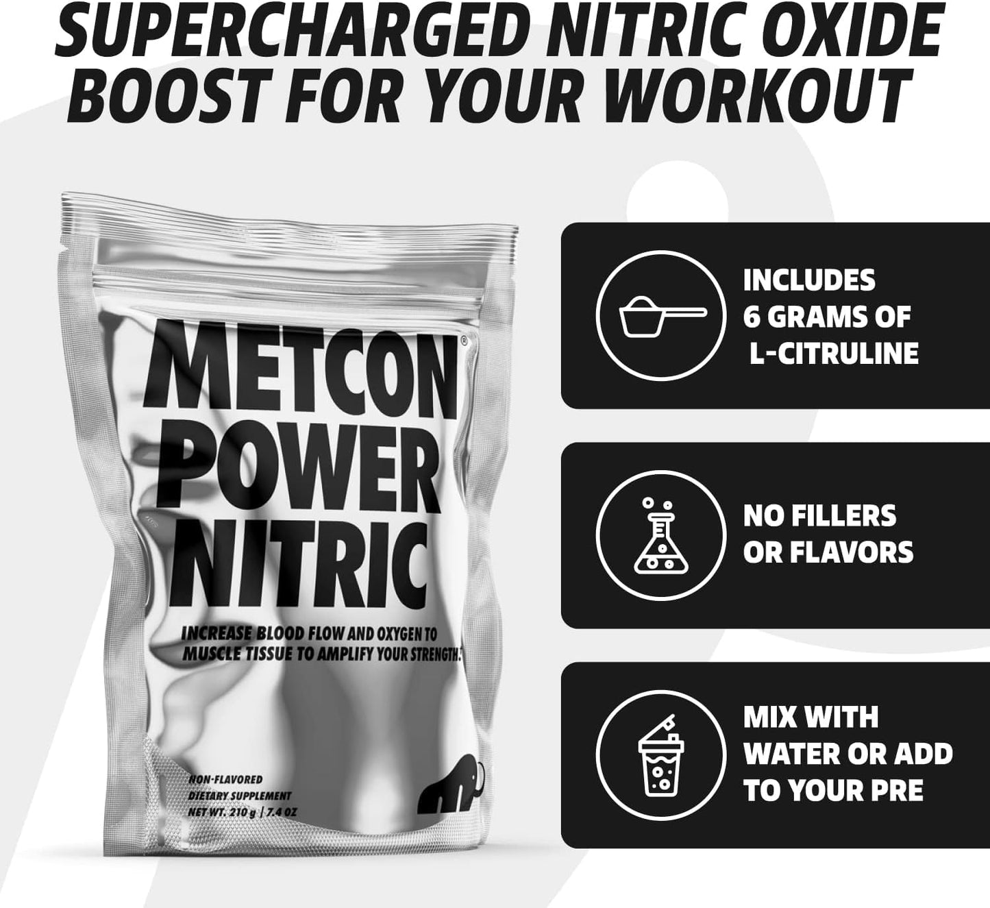 MetCon Power Pre-Pump Nitric Oxide Booster - Pre-Workout Supplement - Increase Blood MetConUS supplements