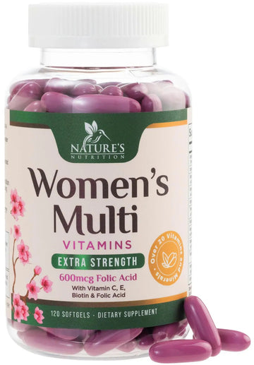 Multivitamin for Women - Complete Daily Womens Multivitamins with Calcium, Folic Acid, Vitamin A, C, D, E, & B Vitamins Nature's NutritionAu supplements