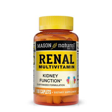 MASON NATURAL Renal Multivitamin, with ALA, Biotin, & B Vitamins for Daily Support,100 Caplets MASON NATURALAu supplements