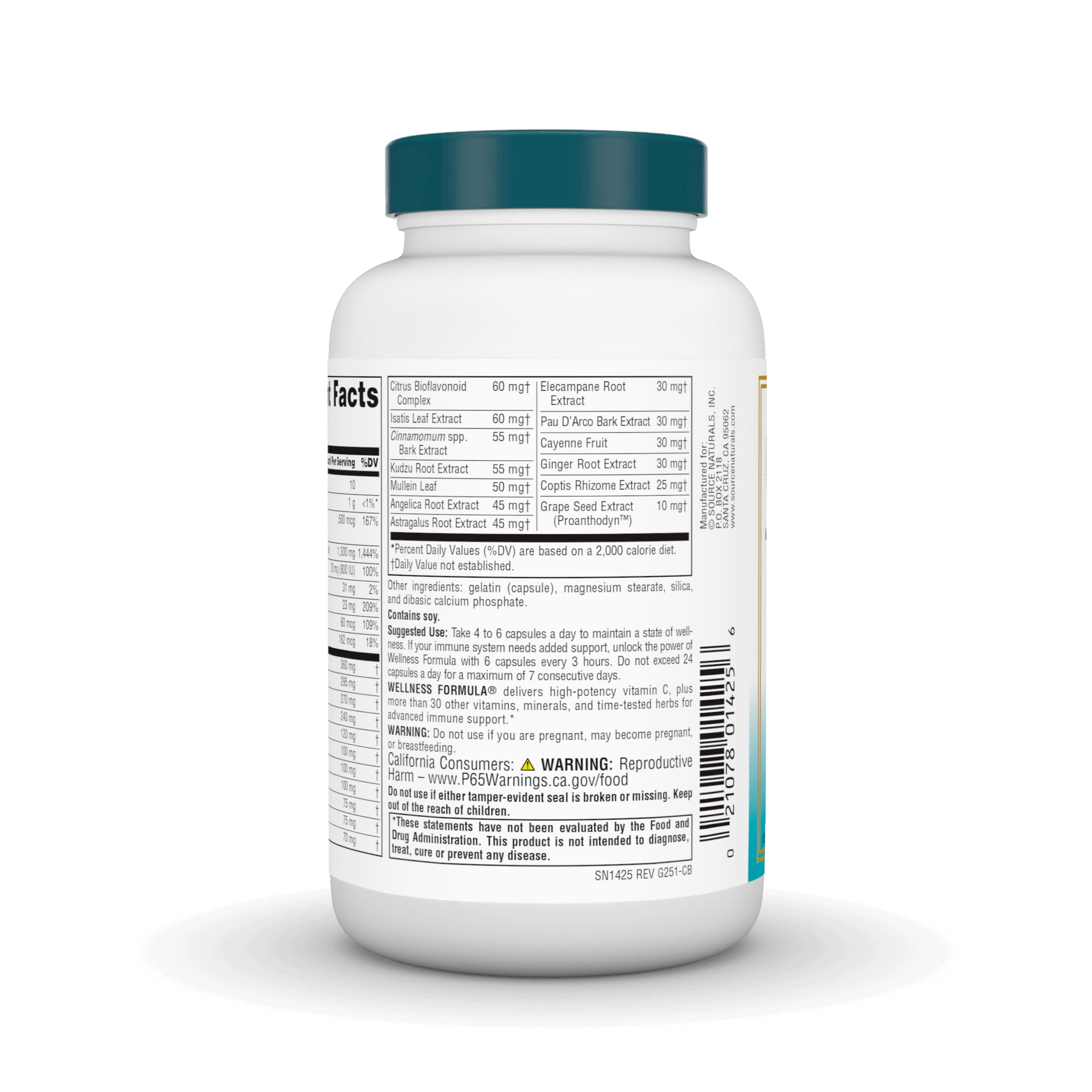 Source Naturals Wellness Formula Bio-Aligned Vitamins & Herbal Defense for Advanced Immune Support* - Dietary Supplement & Immunity Booster - 120 Capsules Source NaturalsAu supplements