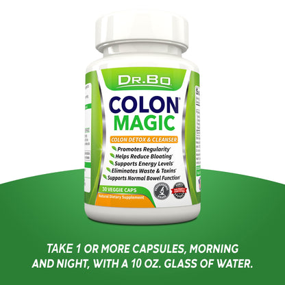 Colon Cleanse Detox Formula - Natural Bowel Cleanser Pills for Intestinal Bloating & Fast Digestive DR. BOUS supplements