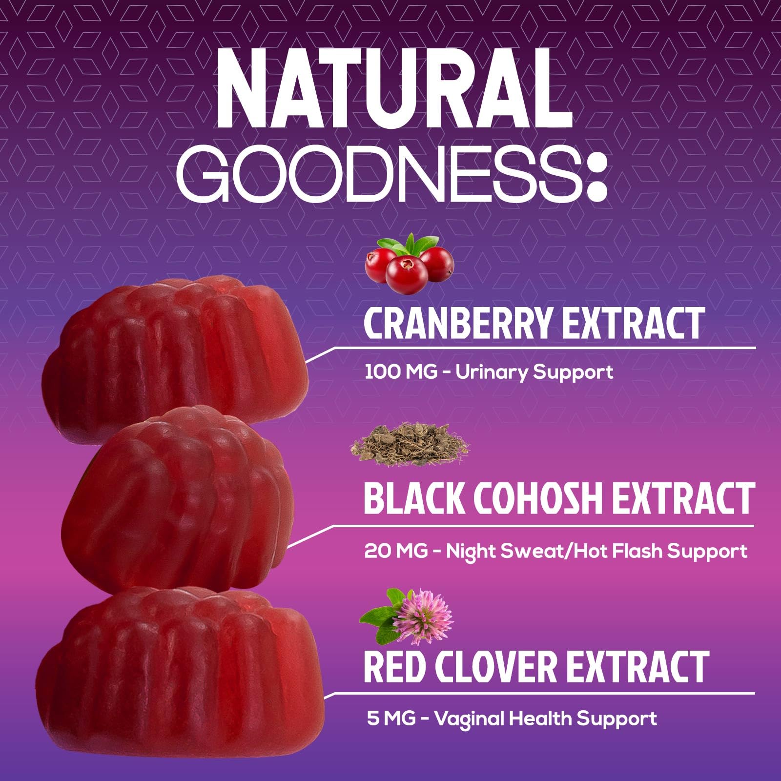 Menopause Supplement Gummies - 3 Billion CFU Women's Probiotics - Advanced Menopause Relief Formula for Women with Black Cohosh & Red Clover - Mild Hot Flashes & Night Sweats Support - 60 Gummies Nature's NutritionAu supplements