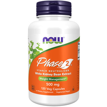 NOW Supplements, Phase 2® (White Kidney Bean Extract) 500 mg, Weight Management NOWAu supplements