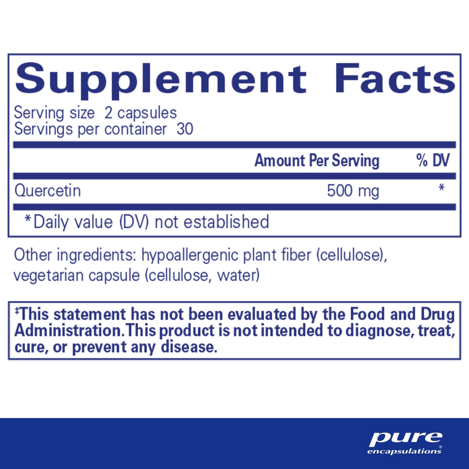 Pure Encapsulations Quercetin - Supplement with Bioflavonoids - 60 Caps Pure EncapsulationsAu supplements