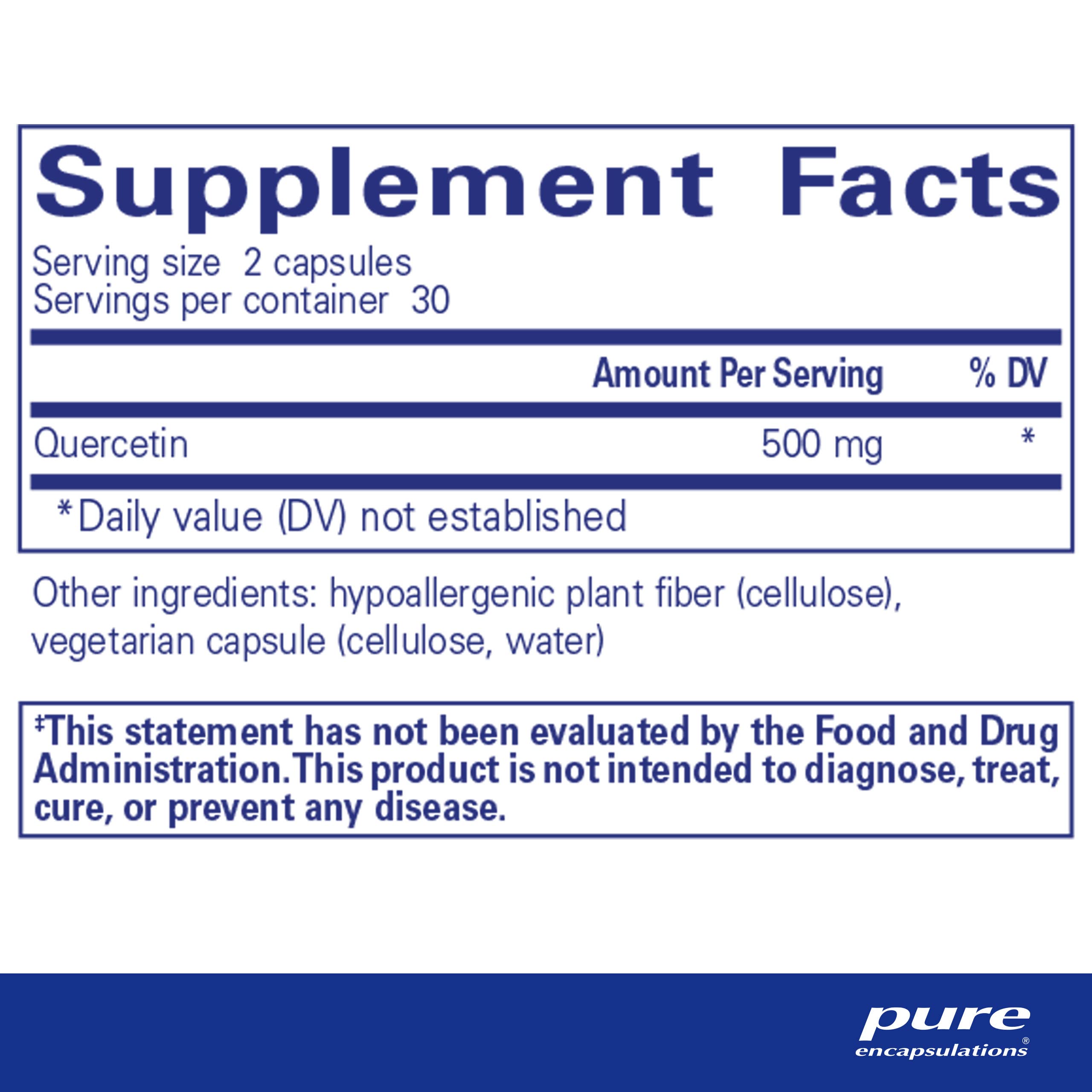 Pure Encapsulations Quercetin - Supplement with Bioflavonoids - 60 Caps Pure EncapsulationsAu supplements