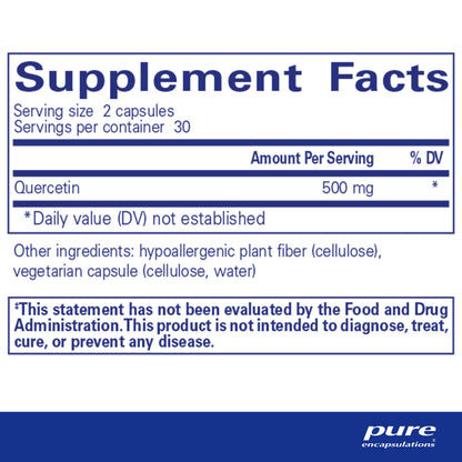 Pure Encapsulations Quercetin - Supplement with Bioflavonoids - 60 Caps Pure EncapsulationsUS supplements