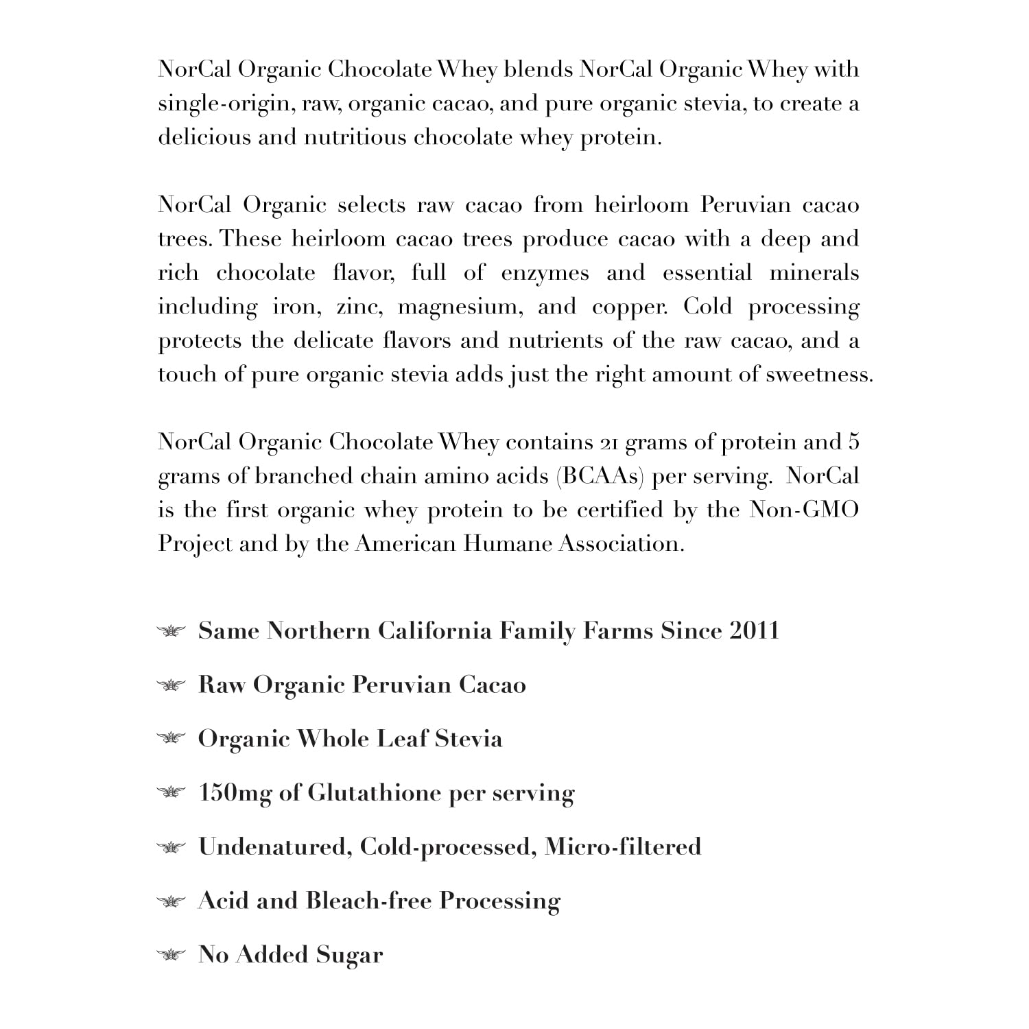 NorCal Organic Chocolate Whey Protein - 2lbs | 100% USA Grass-Fed, USDA Certified NorCal OrganicUS supplements