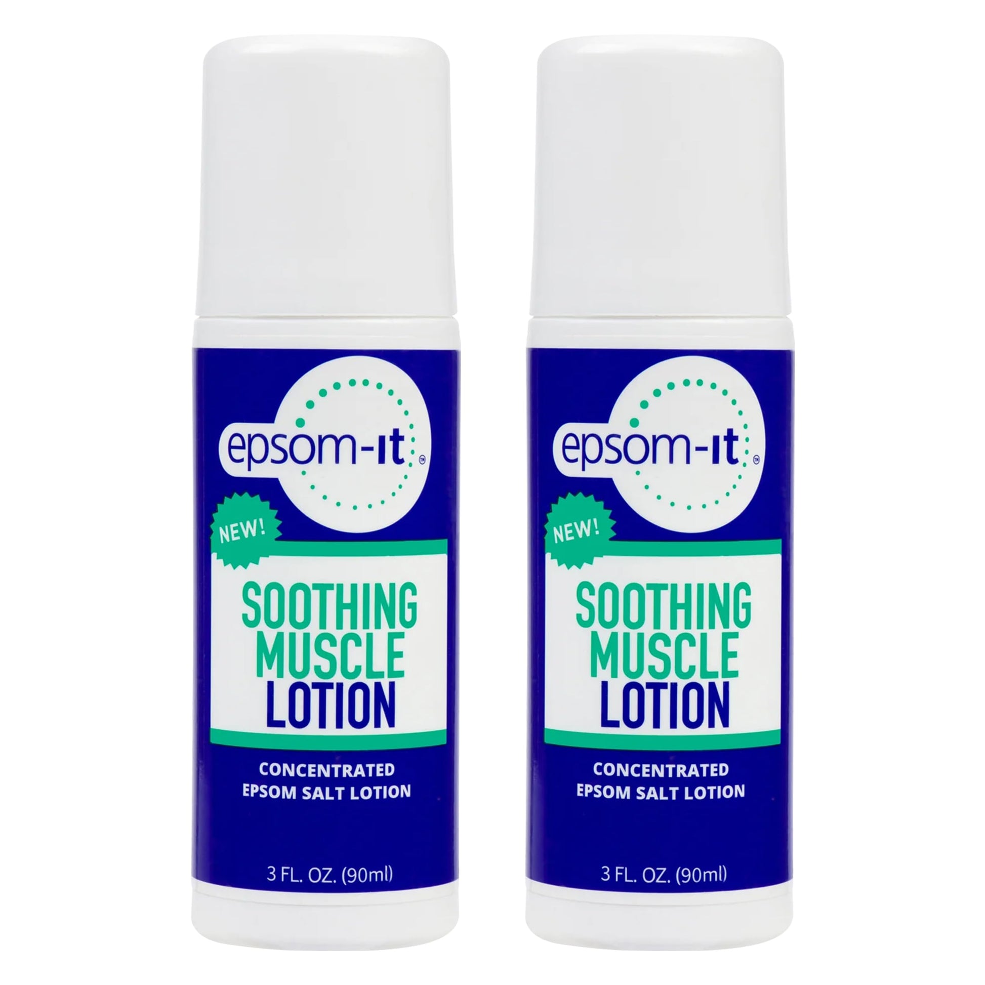 EPSOM-IT Soothing Muscle Lotion - Roll On Epsom Salt Lotion with Arnica for Muscle Stiffness, Leg, Knees and Feet Discomfort, Topical Magnesium Cream, 3oz, 2-Pack EPSOM-ITAu supplements