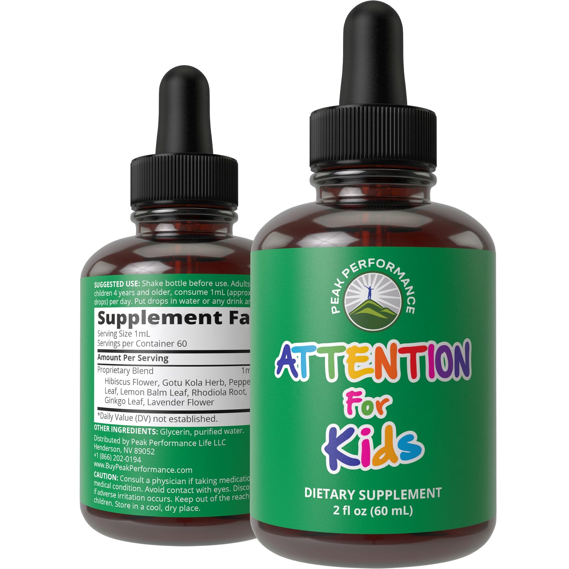 Kids Focus Drops. Attention Deficit Liquid Supplement for Concentration, Attention, Brain, Memory. No Bitter Taste. Natural Non-Habit Forming Sugar Free 7-in-1 Vegan Nootropic for Children, Teenagers Peak PerformanceAu supplements