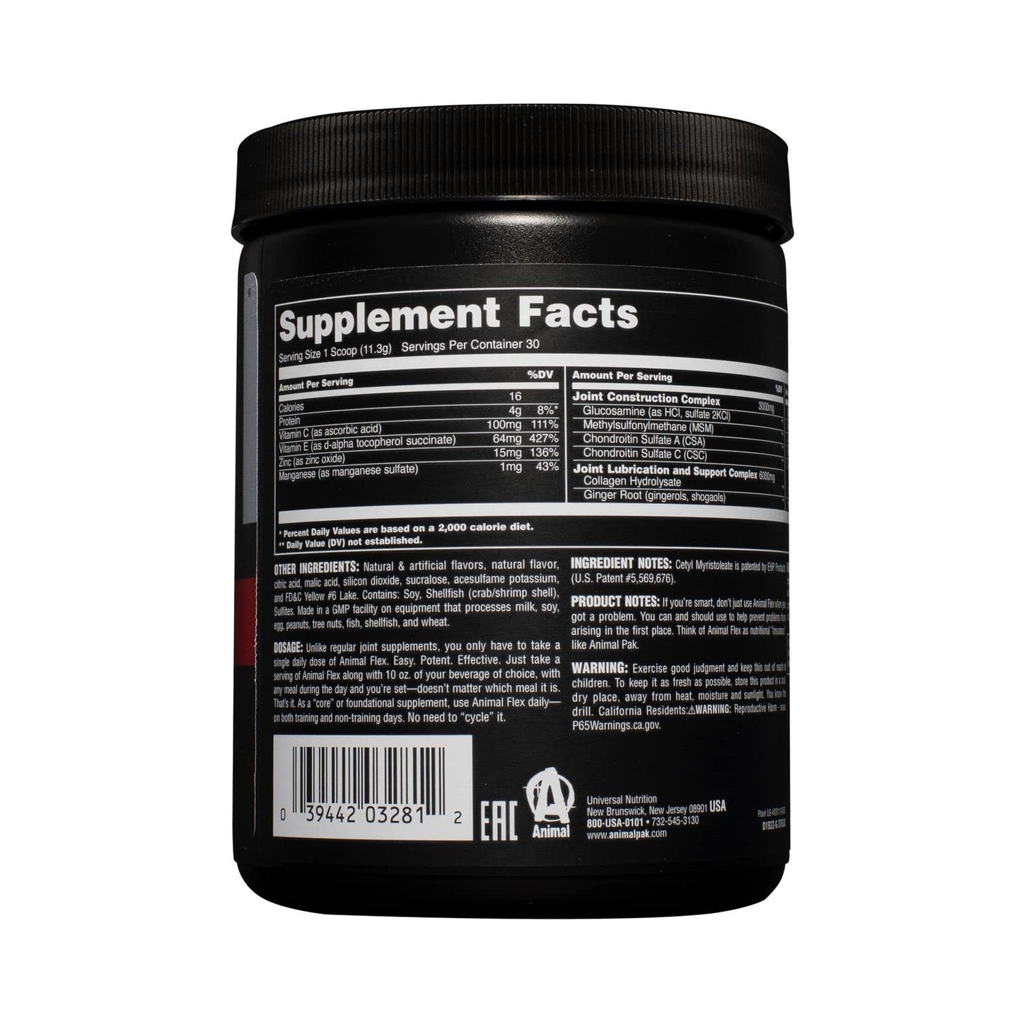 Animal Flex All-in-one Complete Joint Supplement, Turmeric Root Curcumin, Collagen AnimalUS supplements