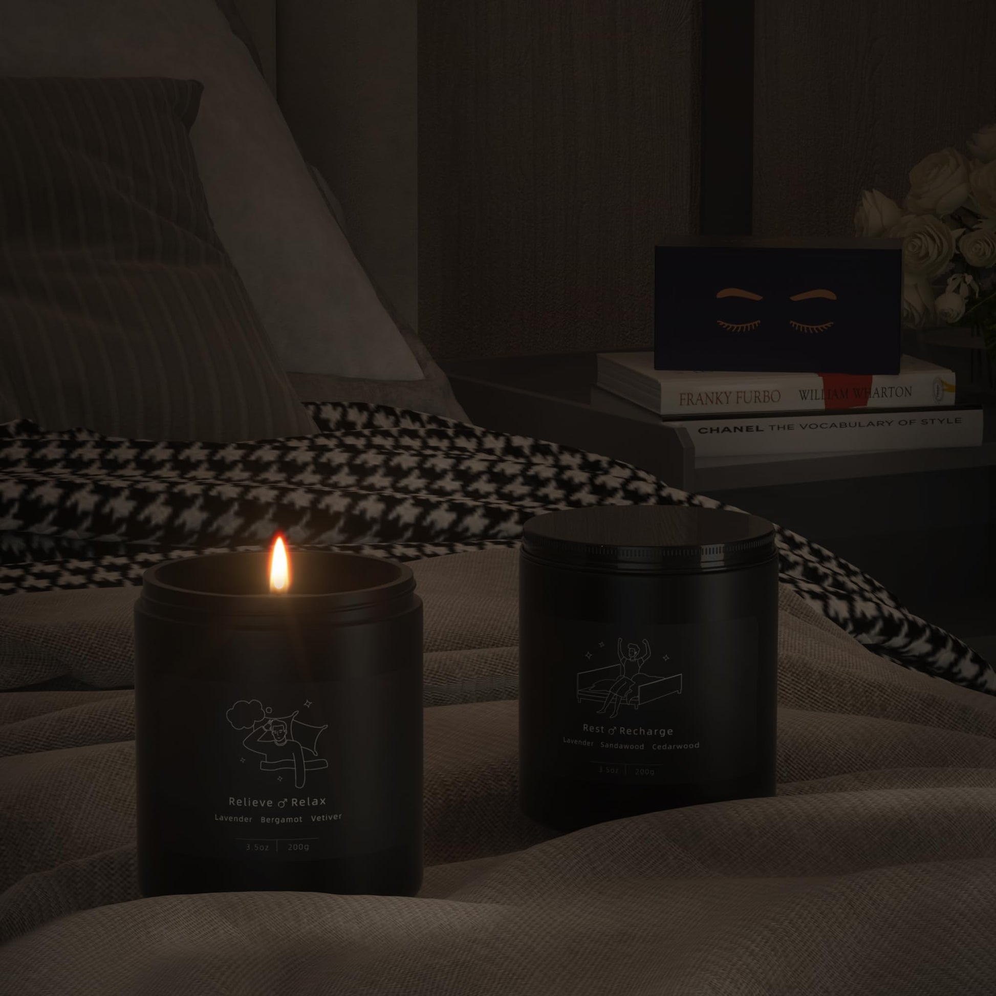 TRINIDa Large Sleep Scented Candles, Black Jar Natural Soy Candles for Home Scented, Candle Gift TRINIDaAu supplements