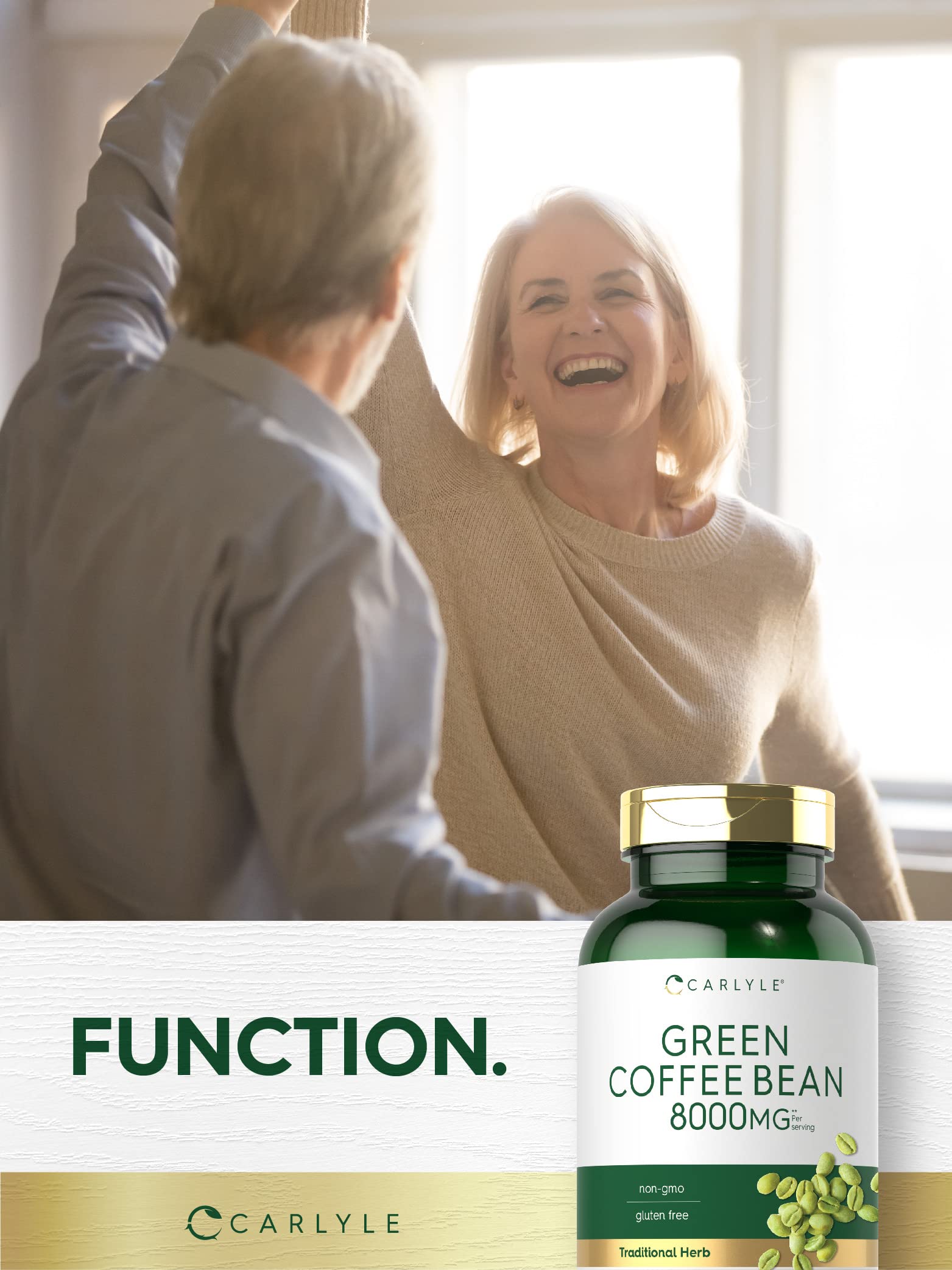 Carlyle Green Coffee Bean Extract | 8000 mg | 300 Capsules | Non-GMO and Gluten Free CarlyleUS supplements
