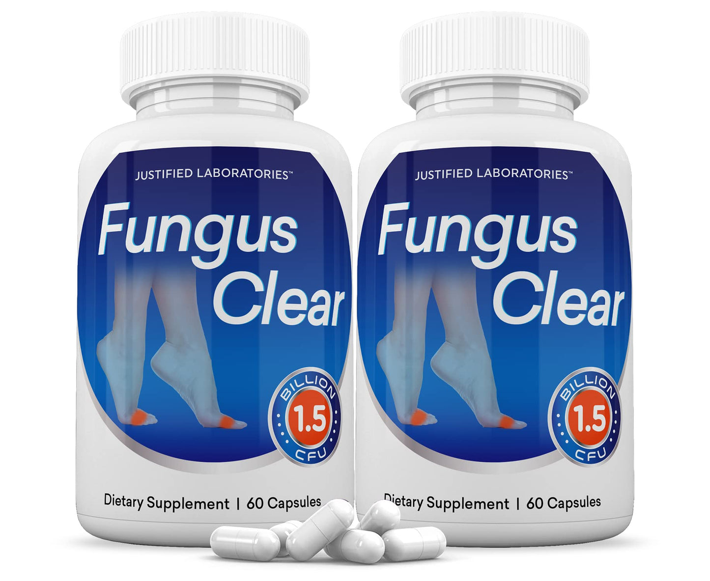 Justified Laboratories (2 Pack) Fungus Clear 1.5 Billion CFU Probiotic Pills 120 Capsules Justified LaboratoriesUS supplements