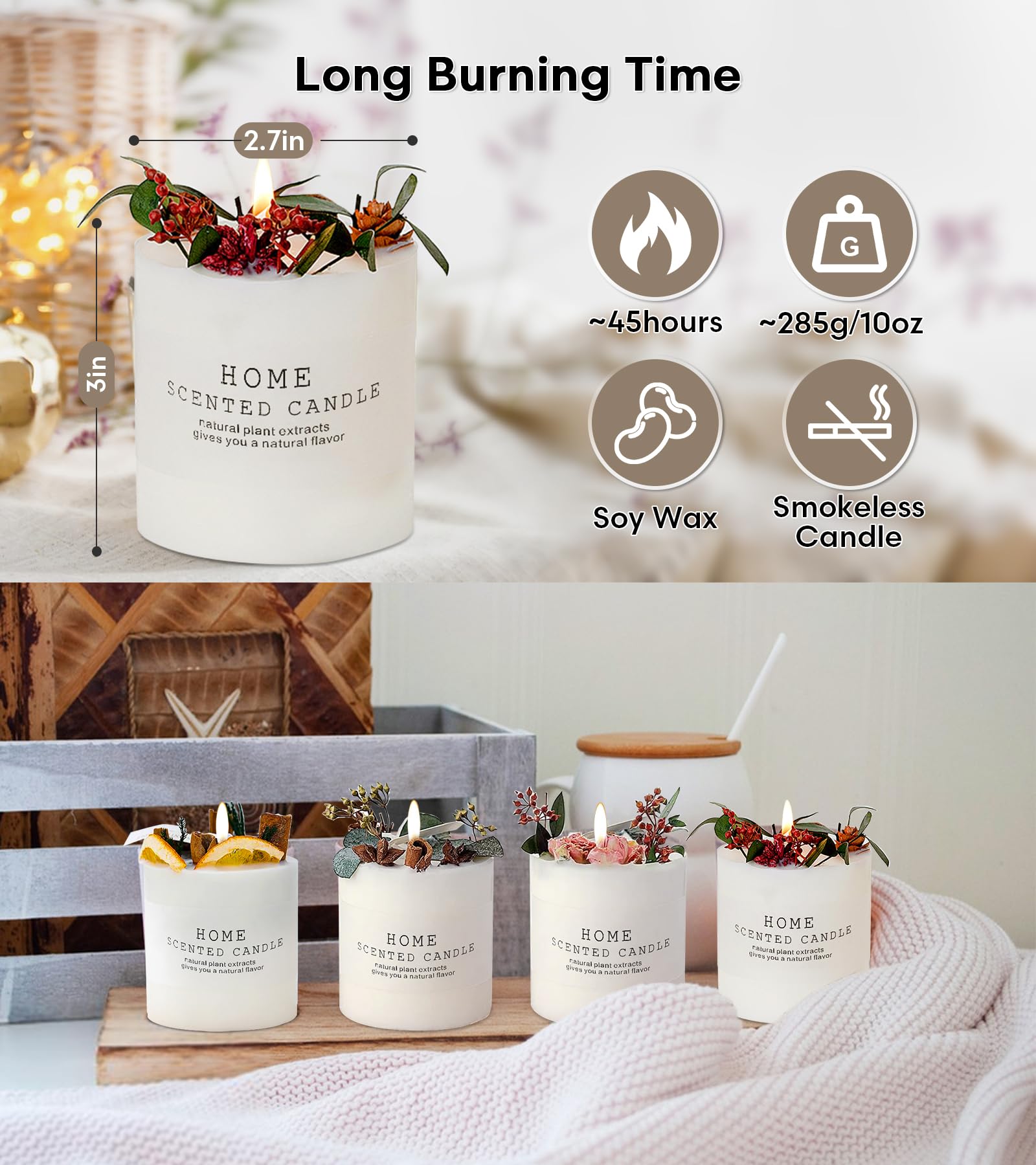 Candles Clearance | Eucalyptus & Orange Aromatherapy Candles | 10 oz Scented Candles HomaromAu supplements